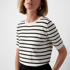 Simons Contemporaine Striped Knit T-shirt